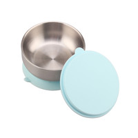 Ensemble d'alimentation antidérapant pour bébé, bols pour enfants en acier inoxydable avec aspiration en silicone