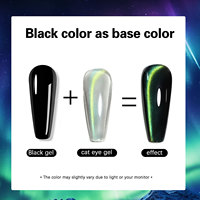 ZRKGEL Ensemble de vernis gel œil de chat Aurora 12 couleurs Magnétique Sans HEMA/TPO Paillettes Vernis gel UV/LED Longue durée Qualité salon