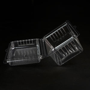 PET super clair BRC ISO muffin gâteau au fromage rectangulaire <span class=keywords><strong>anti</strong></span>-dérapant cookie conteneur inviolable dôme peu profond à clapet - Product Image 5