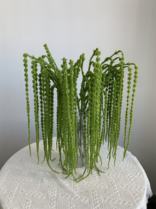 Flor Artificial Colgante para Boda, Amaranto Verde de Plástico con 11 Ramas, para Arreglos Florales DIY para Bodas, Fiestas y Hogar - Product Image 6