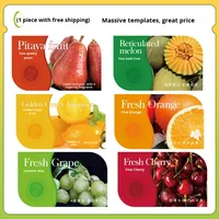 Étiquettes adhésives personnalisées pour magasin de fruits, transparentes, anti-coupure, pour boîtes de fruits, papier couché de qualité alimentaire, autocollants rectangulaires