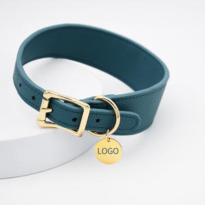 Luxuriöses Maßgefertigtes Hundehalsband mit Schnellverschluss aus PU & Leder Materialien Personalisierte Namensschilder Metall-Logo-Etikett - Product Image 5