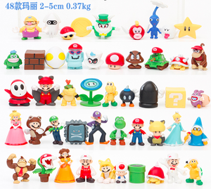 ฟิกเกอร์มาริโออนิเมะมาริโอขนาดเล็ก2-5ซม. ตัวเลข PVC มาริโอ48ชิ้นต่อชุดของเล่นฟิกเกอร์อนิเมะมาริโอ - Product Image 2