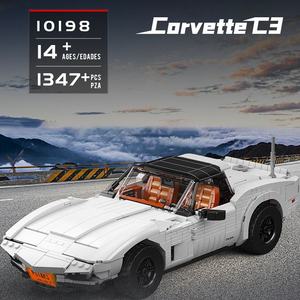 Khuôn Vua 10198 1347pcs xe Serie Corvette C3 xe thể thao tĩnh khối xây dựng mô hình kỹ thuật giáo dục đồ chơi lễ hội Quà Tặng - Product Image 2