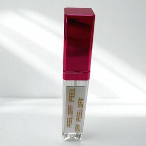 <b>Plastic</b> Lip Gloss Cosmetic with <b>Mirror</b> LED Lights Screw Cap 9ml Capacity Customized Color - Product Image 5