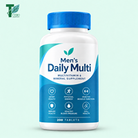 Comprimés multivitaminés quotidiens OEM/ODM pour hommes, soutient la santé immunitaire et énergétique, 200 comprimés