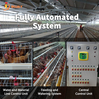 Ferme avicole pour animaux d'élevage de poules pondeuses en batterie Cages à poules pondeuses pour poulailler