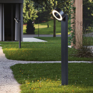 Lampe de jardin LED extérieure étanche IP42, argent et noir, pour allée de jardin - Product Image 2