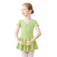 Traje de Danza Lírica Contemporánea para Niños, Leotardo con Corsé de Chifón para Clases y Presentaciones de Danza
