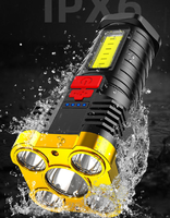 Lampe torche LED XML T6 rechargeable, étanche, en alliage d'aluminium, 5 modes, zoom, alimentée par 2 piles 18650, pour le vélo et le camping en extérieur