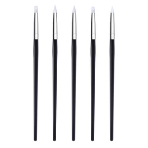 Juego de 5 pinceles para decoración de uñas OEM/ODM, herramienta de plástico hueca para tallar y grabar con fibras artificiales para cerámica blanda y arcilla - Product Image 4