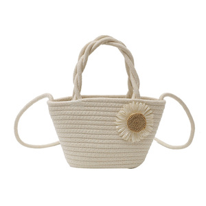 Sac fourre-tout tissé à la main, blanc cassé, kaki, style bohème, été 2023, usage quotidien - Product Image 5
