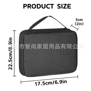 <b>Watch</b> Band Storage <b>Case</b> Nylon Zipper Closure Durable Rectangle <b>Watch</b> Bands Organizer 20 Slots For <b>Watch</b> Accessories - Product Image 3