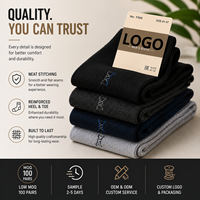 Chaussettes classiques en coton pour hommes, douces, respirantes, durables, extensibles, anti-odeur, ajustement parfait, décontractées, pour l'automne, usage quotidien, logo personnalisé OEM 4