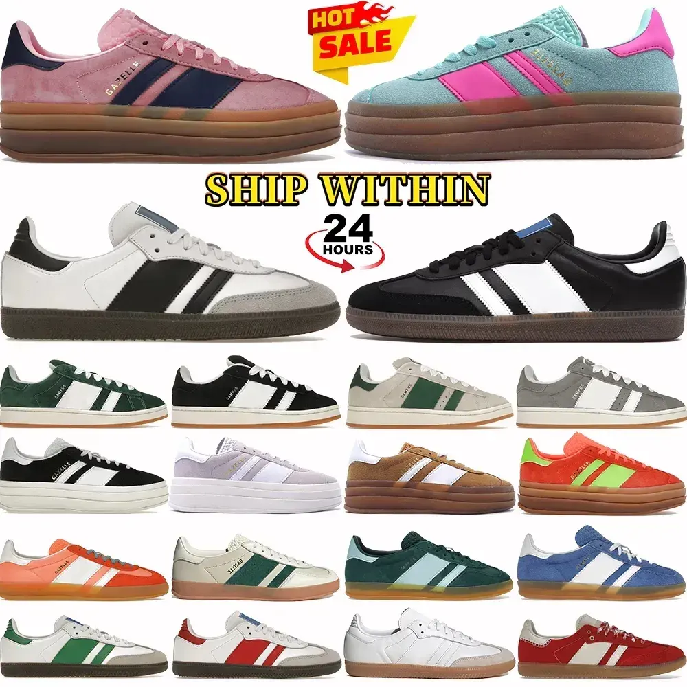 Gazelle Designer Shoes zapatos casuales zapatillas de deporte negrita Pink Glow Pulse Mint Core negro blanco Solar Super amarillo mujeres zapatillas deportivas