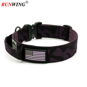 Collar de perro de nailon acolchado suave sólido táctico con mango de hebilla de 1,5 pulgadas ecológico personalizado entrenamiento caminar - Product Image 5