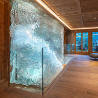 Cloison de séparation de luxe rotative en verre doré et acier inoxydable pour salon, hôtel, cloisons décoratives intérieures