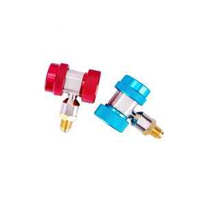 Có thể điều chỉnh R134a <span class=keywords><strong>Adapter</strong></span> Phụ kiện với cao-thấp nhanh chóng Coupler chuyển đổi kết nối cho điều hòa không khí và tuyết hạt giống Freon refri - Product Image 2