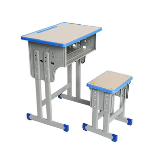 Wholesale Classroom School <strong>Desk</strong> and Chair Set Height Adjustable Green Student Study Table Sturdy Metal Frame School Furniture - Product Image 1