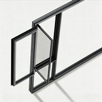 Ventanas Modernas Resistentes a Huracanes, con Rotura de Puente Térmico, de Aleación de Aluminio, Doble Acristalamiento, Insonorizadas, para Proyectos de Villas