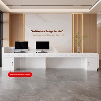 Réception moderne haut de gamme en bois laqué nouveau style chinois personnalisable pour les hôtels et entreprises de réception de salon de beauté