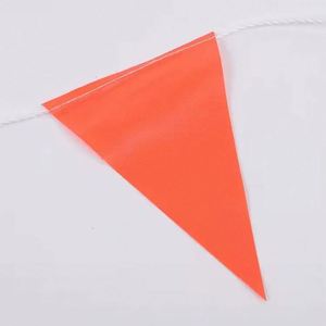 Guirnalda de Banderines Triangulares de Tela de Malla de PVC Personalizada, Color Naranja, con Rejilla Reflectante - Product Image 2