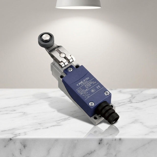 YJME-8104 Roller Lever Limit Switch IP65 Waterproof 6A 250VAC 1NO 1NC Industrial Momentary Travel Switch