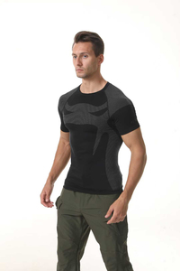 T-shirt de compression à manches courtes pour homme SFB WSD02 ESDY, haute élasticité, pour le fitness et le modelage musculaire, avec impression intégrale. - Product Image 4