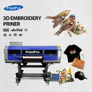 Printpro UV DTF 3D Thêu Máy In Nhanh Chóng Thay Đổi Kim UV DTF Máy In Tự Động Hat Logo Thêu Máy Cho Thợ May - Product Image 1