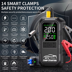 Démarreur de voiture multifonctionnel avec compresseur d'air, <span class=keywords><strong>booster</strong></span> de <span class=keywords><strong>batterie</strong></span> portable 12V, banque d'alimentation 4 en 1 pour le sauvetage routier - Product Image 2