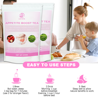 Gummies pour la Prise de Poids Marque Blanche, Extrait d'Aubépine, Thé Herbal Stimulant l'Appétit, Thé pour la Prise de Poids en Sachet Sous Vide