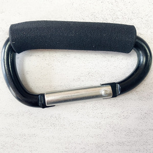 Mousqueton en aluminium en forme de D de 10 cm (4 pouces) avec mousse, crochet à pression, pour poussette, industrie lourde, exploitation minière, support de poussette, vélo - Product Image 5