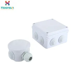 free shipping waterproof PVC junction box with cable glands plastic electrical junction box