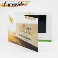 Nouveaux produits personnalisés de marque cadeau publicitaire promotion logo carte 7 pouces avec boîte lecteur livre vidéo livret