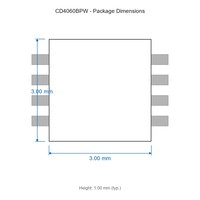CD4060BPW TSSOP-16 3V à 18V Circuit intégré à large plage de tension pour l'électronique grand public