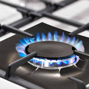 أغطية مواقد الموقد غطاء مواقد الغاز الأسود المطور للسمك المزدوج قابل لإعادة الاستخدام مبطاني مواقد الموقد غير لاصقة - Product Image 2