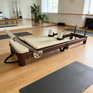 Cama de Pilates <span class=keywords><strong>Reformer</strong></span> <span class=keywords><strong>Plegable</strong></span> al por Mayor, Máquina de Fitness de Alta Gama para Gimnasio, <span class=keywords><strong>Reformer</strong></span> de Pilates <span class=keywords><strong>Plegable</strong></span> de Aleación de Aluminio y Nogal - Product Image 4