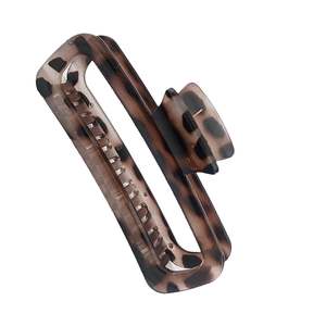 Pinza de Pelo con Estampado de Leopardo, 13 cm, Premium, Diseño Simple, Color Café, Kawaii, para Mujer - Product Image 3