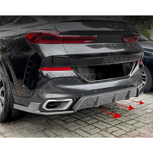 For BMW X6 G06 2019+MP Style Car Rear Bumper Lip Splitter Diffuser Body Kit Bumper Guard <b>Protector</b> <b>Cover</b> Car Accessories - Product Image 5