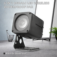 Projecteur PAR LED RGBALC 6-en-1 sans fil DMX512, alimenté par batterie, étanche IP65, lumière du jour 6000K, garantie 2 ans