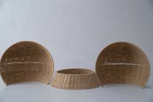 Erhöhtes Katzen- & Hundebett Umweltfreundliche Rattan-Konstruktion Langlebiges Design Weiches Komfortbett für Pelzige Haustiere - Product Image 6
