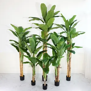 1.2M 1.8M 2Mシミュレーションリビングルーム装飾品人工バナナの木植物