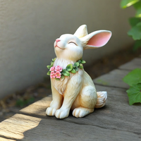 Décoration de bureau à la maison résine artisanale lapin drôle lisant un livre Figurine cadeau de vacances créatif Statue