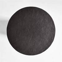 Table ronde de salle à manger en béton de style décontracté, personnalisable en taille et en hauteur, table d'appoint pour extérieur et balcon