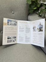 Impression de brochures pliées sur mesure, très demandée, avec design personnalisé, papier 157/200/250 g/m², impression de prospectus et de dépliants