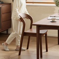 Nouvelle Chaise de Salle à Manger en Bois Massif Courbé Moderne 2026 pour Salon et Salle à Manger, Robuste et Facile à Nettoyer