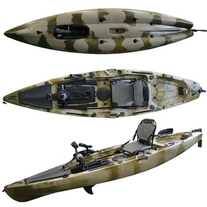 12'ft duy nhất đạp chân ổ đĩa câu cá Kayak HDPE LLDPE Divers Made Sit-on-Top Kayak cho hồ sông đi chơi cho sử dụng ngoài trời - Product Image 1