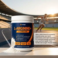 Poudre de L-Arginine Plus L-Citrulline, stimulant de l'oxyde nitrique, améliore la pression musculaire, l'endurance, soutient la santé cardiovasculaire, complément alimentaire sportif