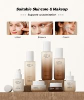 Ensemble de flacons en verre de luxe pour soins de la peau, 30g-150ml, pots cosmétiques vides, flacons compte-gouttes et à pompe pour toner, lotion, essence, crème, OEM ODM personnalisé