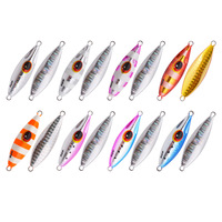 Jigs de pêche en eau salée 30 40 60 80 100g 120g avec tête plombée en métal et lame rotative pour pêche rapide ou lente